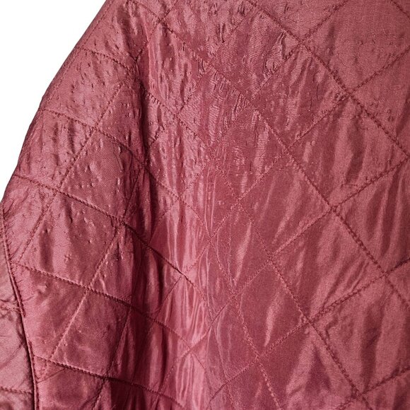 Vintage‎ Partners II Womens Quilted Bomber Jacket 2X Pink 100% Silk Vintage 80s - Picture 7 of 12